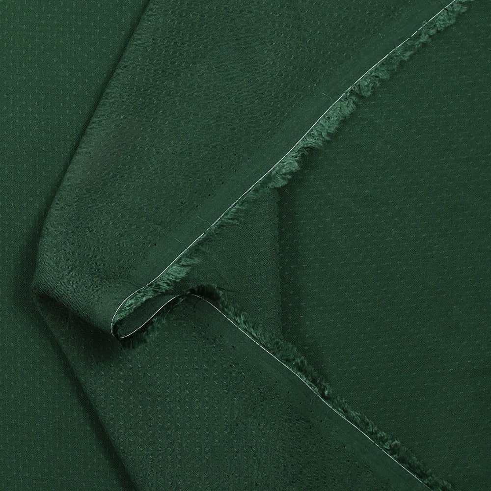 Voile de viscose jacquard satiné Sana vert forêt - Image 5